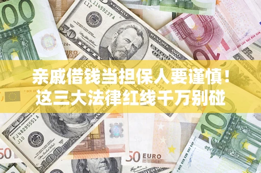 武汉亲戚借钱当担保人要谨慎！这三大法律红线千万别碰
