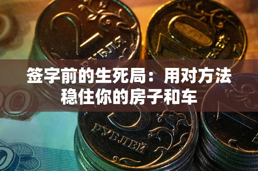 武汉签字前的生死局：用对方法稳住你的房子和车