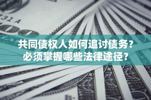 武汉共同债权人如何追讨债务？必须掌握哪些法律途径？